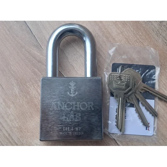 ANCHOR LÅS 848-4 S50 Oval WP High Security Padlock With DORMA Cylinder