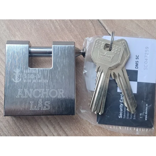 ANCHOR LÅS 530-3 Block Lock High Security Padlock