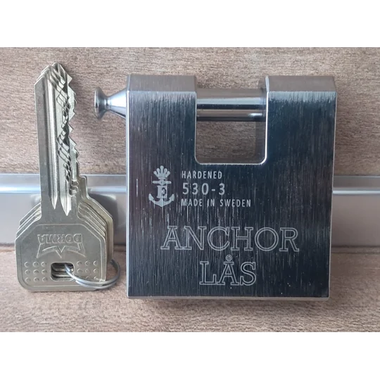 ANCHOR LÅS 530-3 Block Lock High Security Padlock