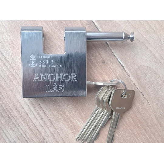 ANCHOR LÅS 530-3 Block Lock High Security Padlock