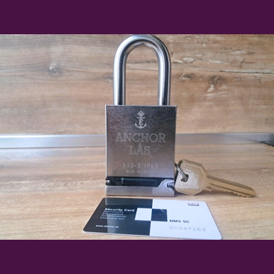 ANCHOR LÅS 830-3 S50 IP68 /Sweden/ High Security WeatherProof Padlock
