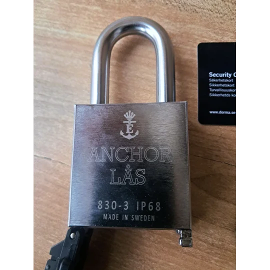 ANCHOR LÅS 830-3 S50 IP68 High Security WeatherProof Padlock