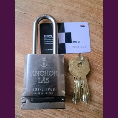 ANCHOR LÅS 802-2 S60 IP68 /Sweden/ High Security Weather Proof Padlock