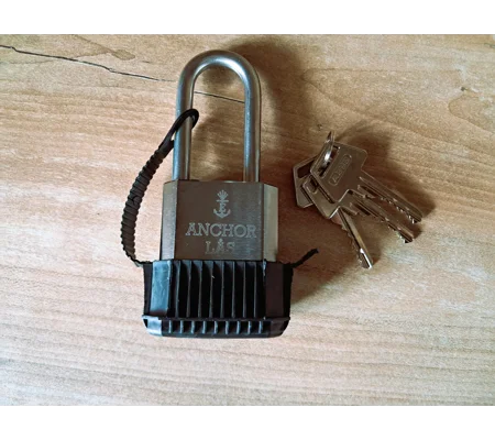 ANCHOR LÅS 802-2 S60 Oval Padlock WP With 3 Keys + Extra WP Protection