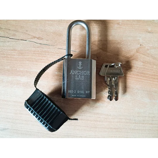 ANCHOR LÅS 802-2 S60 Oval Padlock WP With 3 Keys + Extra WP Protection