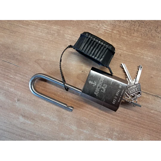 ANCHOR LÅS 802-2 S60 Oval Padlock WP With 3 Keys + Extra WP Protection