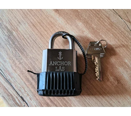 ANCHOR LÅS 802-2 S25 Oval Padlock WP With 3 Keys + Extra WP Protection