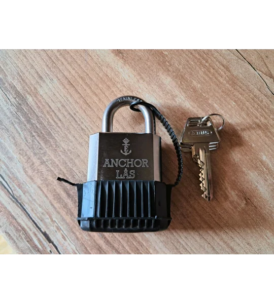 ANCHOR LÅS 802-2 S25 Oval Padlock WP With 3 Keys + Extra WP Protection
