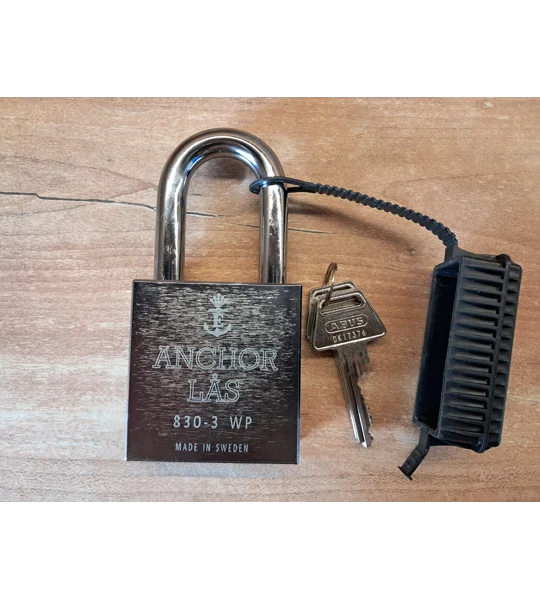 ANCHOR LÅS 830-3 S60 Oval WP Padlock + Extra WP Protection