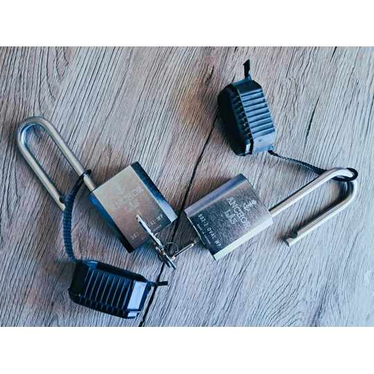2 Keyed Alike Padlocks ANCHOR LÅS 802-2 S60 Oval WP with Abus Cylinders
