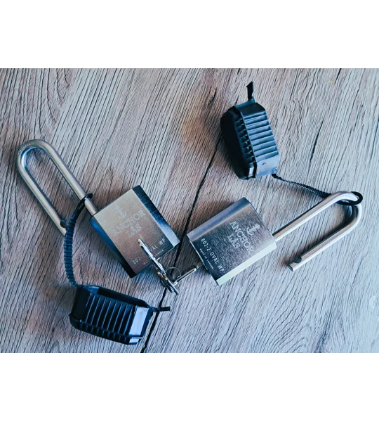 2 Keyed Alike Padlocks ANCHOR LÅS 802-2 S60 Oval WP with Abus Cylinders