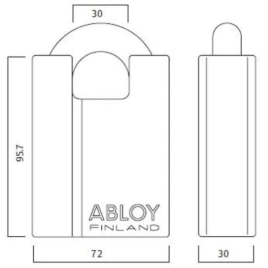 Abloy Protec PL 362 N Shrouded Hardened Steel Padlock