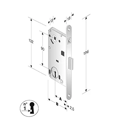 BONAITI B-Forty Interior Magnetic Lock .Key version