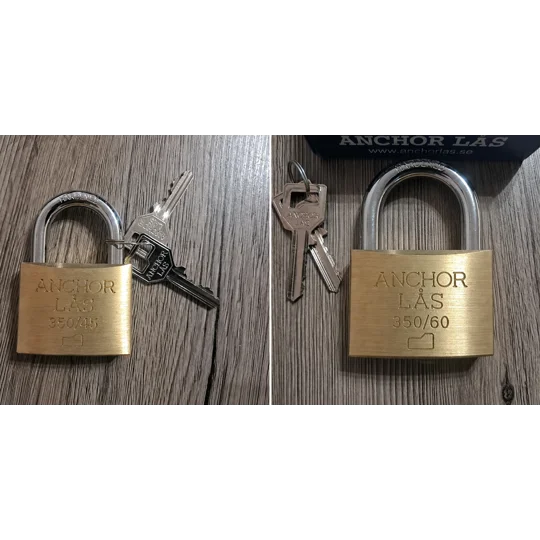 ANCHOR LÅS 350 Brass Padlock With 2 Keyss
