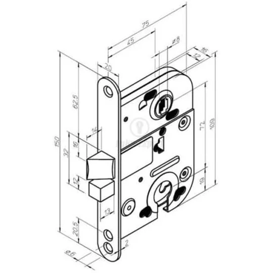 Abloy 2018 Mortice Lock for Interior Doors.Fire-Proof Lock