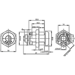 ABLOY CL100N Protec/Cam Lock/Post Box Lock with 2 Keys