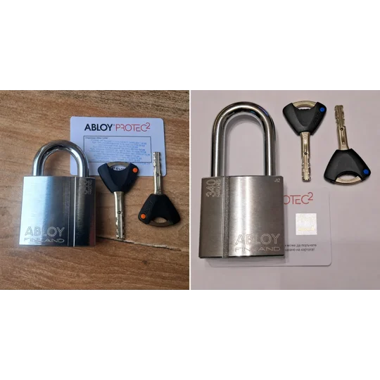 Abloy Protec2 PL 340 Steel Padlock With 2 Keys and Keycode Card