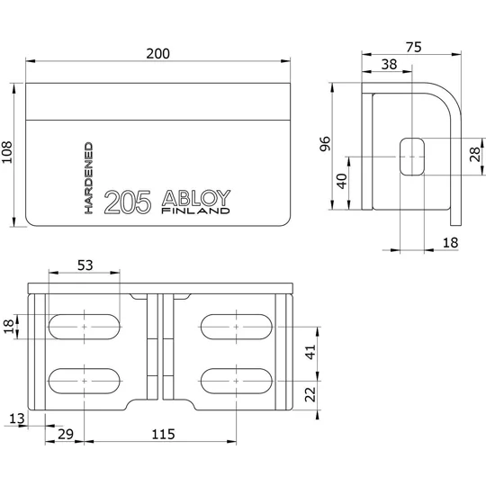 ABLOY PL205 / PL206 High-Security Hasp & Staple for Padlocks