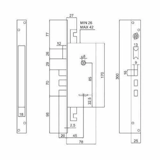 SECUREMME SC 2018(Italy) / 3- Point Locking Deadbolt Door Lock