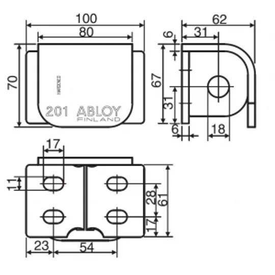 ABLOY PL201/203 Locking Plate