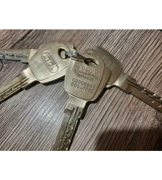 METAL 9J2x1 High Security Lock With 4 Keys/ 9 Active Pins