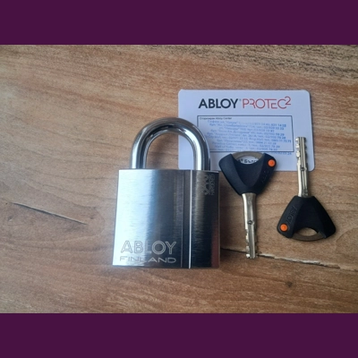 Abloy Protec2 PL 340/25 Steel Padlock With 2 Keys and Keycode Card