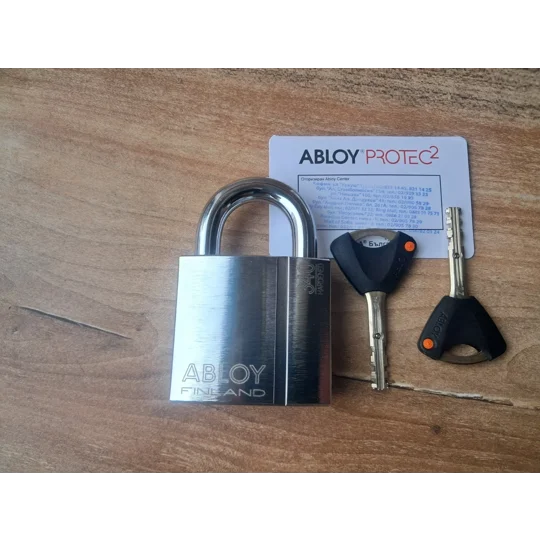 Abloy Protec2 PL 340 Steel Padlock With 2 Keys and Keycode Card