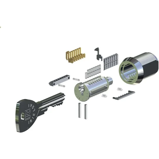 RIELDA 1200S (Italy)High Security Reprogrammable Cylinder Lock With 5 +1 Keys