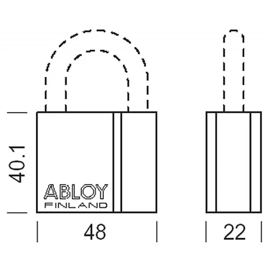 2 X ABLOY PL330/25T PROTEC 2 Keyed Alike Padlocks with 4 Keys