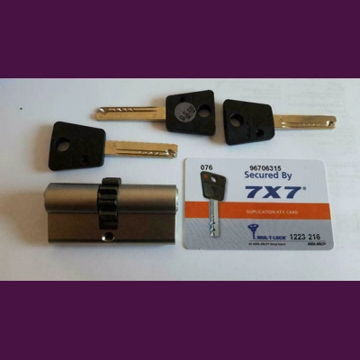 Mul-T-Lock 7X7 /Euro Profile Cylinder With Cogwheel