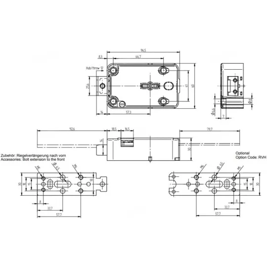 Dormakaba 70076 Variator B VDS Class 2/ Lock with 2 Keys