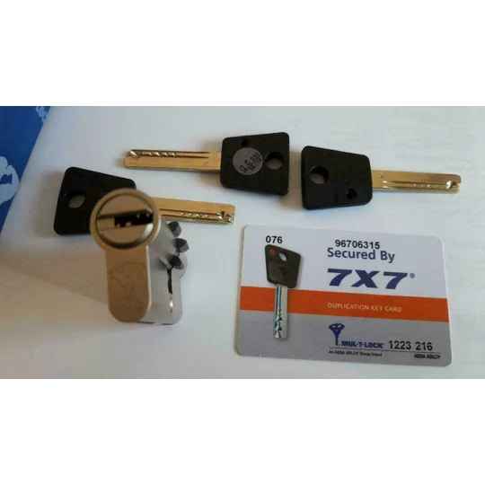 Mul-T-Lock 7X7 /Euro Profile Cylinder With Cogwheel