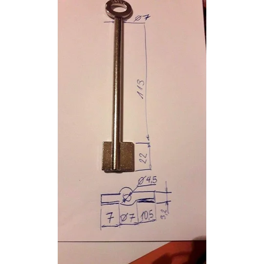 SANK4 / For Chubb Lips /Safe Key blank