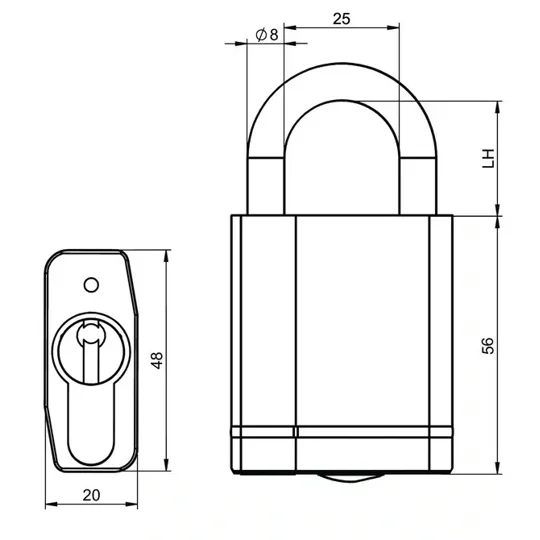 Mauer -ASSA ABLOY High Security Padlock/MLS/ NW4/ A120