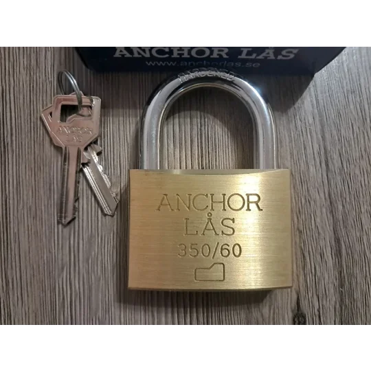 ANCHOR LÅS 350 Brass Padlock With 2 Keyss