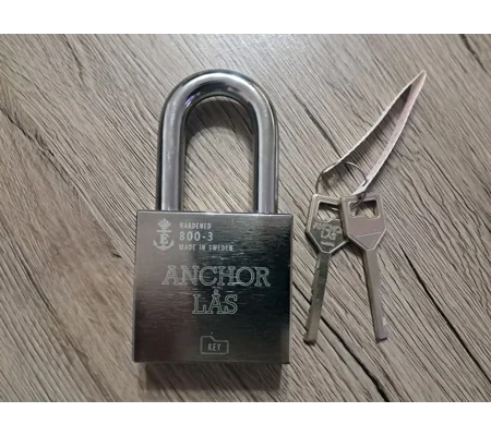 ANCHOR LÅS 800-3 S50 High Security Padlock With 2 keys