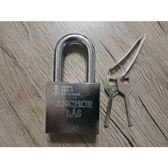 ANCHOR LÅS 800-3 S50 High Security Padlock With 2 keys
