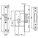 Kale Kilit 189 3M  Lock For Additional Locking /Lock Case For Cylinder Lock