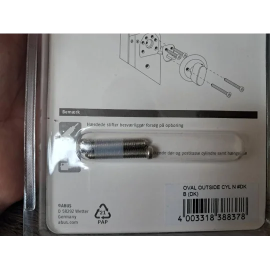 ABUS GDS Swedish Oval Cylinder With 3 Keys