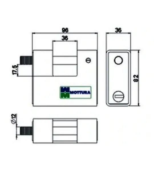 Mottura LP4L190 Padlock Shutter Lock with ChampionPro Cylinder