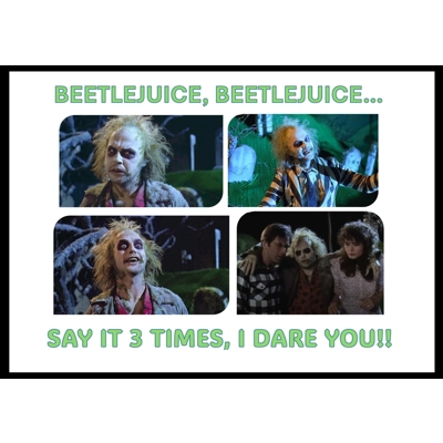 Beetlejuice Beetlejuice Movie Collage by Tiffany Horror | Wall Art Beetlejuice Beetlejuice Movie Collage by Tiffany Horror | Wall Art
