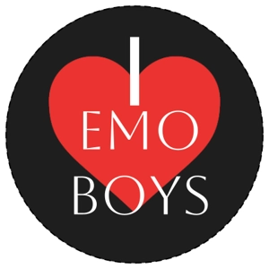 I Heart Emo Boys  Pin Button Badge