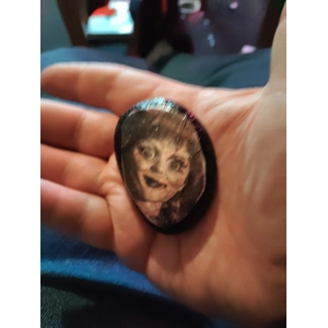 Handcrafted : Annabell Decorated Horror Rock  | Collectors Item OOAK