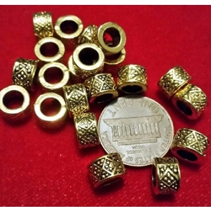 Dwarven Beard Bead - Gold (3pc)
