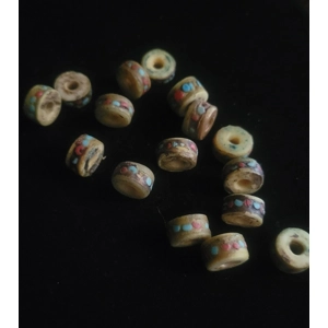 Jack's Coral & Turquoise inlaid Bone Bead - OST DMTNT
