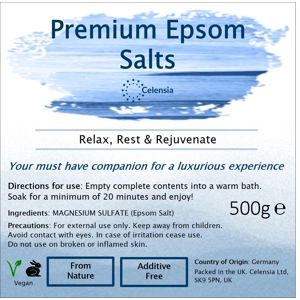 Relaxation Epsom Salts - Luxury 500g Pack x 5 Packs