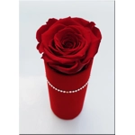 Cutie catifea cu trandafir c..