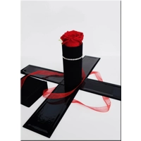 Cutie catifea cu trandafir criogenat M15