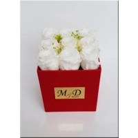 Cutie catifea cu trandafiri nemuritori M17