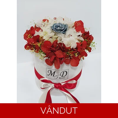 Cutie cu trandafiri eterni M75